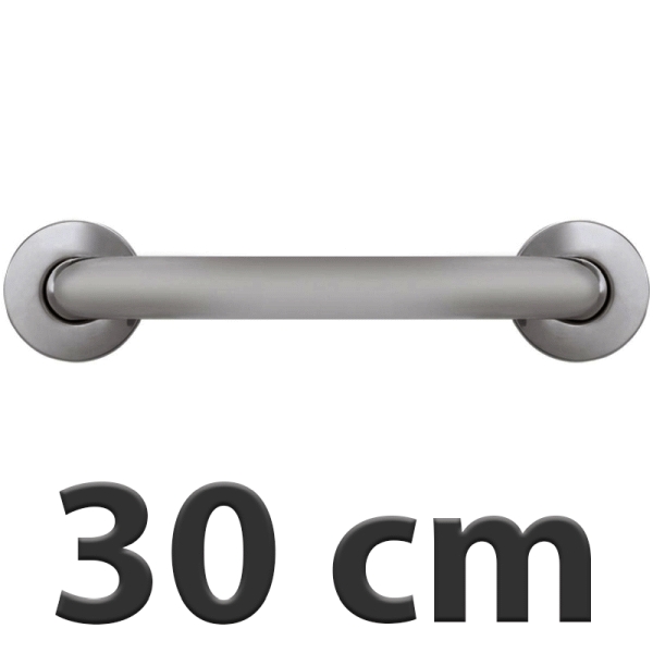 Barra fija acero inoxidable 300mm AISI 304 Satinado Ref. 15054.30.GES.S GESCO PLUS, APOYO ACCESS NOFER MEDICLINICS MINUSVALIA MINUSVALIDO MATE GRIS 30 CM 300 MM