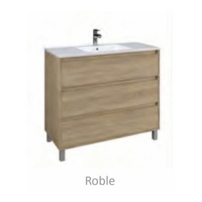 Conjunto ALTEA 60 de 3 cajones lavabo centrado( mueble + lavabo ) Roble 300702 RC BATH, 