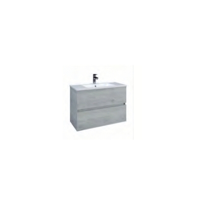 Conjunto LIRA 600 FONDO REDUCIDO 2C( mueble + lavabo+Espejo+Aplique- ) Roble Gris 300818 RC Bath, 