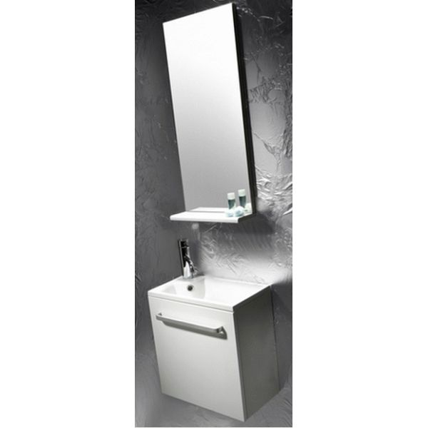 KIT MUEBLE CON LAVABO RESINA Y ESPEJO BLANCO BATHCO, Lababos washbasin basin lavavos Lavabos