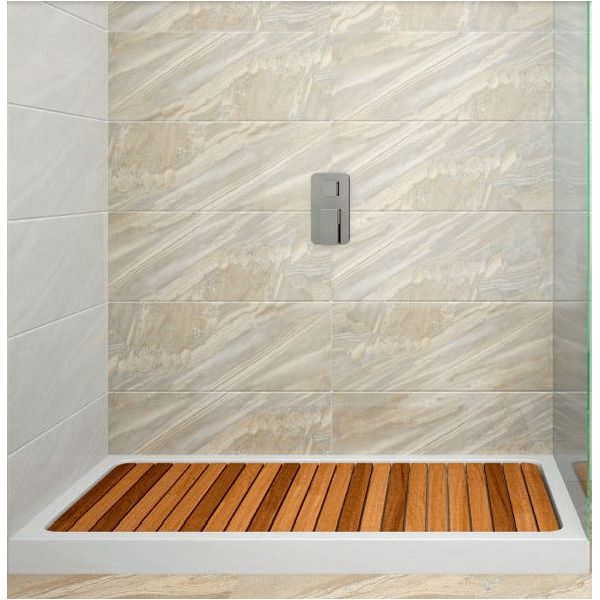 Tarima rectangular de 1540x800mm de madera de IROKO COLOR NATURAL para platos de ducha AQUASILK, SYAN TABLA tablado, entarimado, estrado, peana, tribuna, plataforma entablado maderamen pavimento tmulo Base