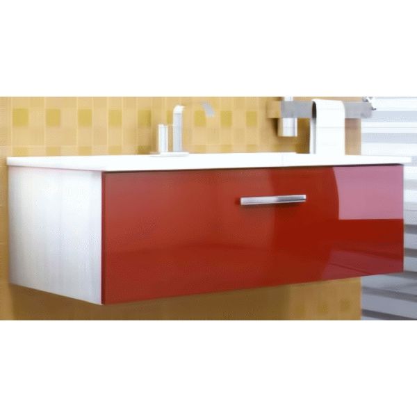 MUEBLE UNIC DE 1000 mm ROJO BATH DESIGN, DE 100 CM