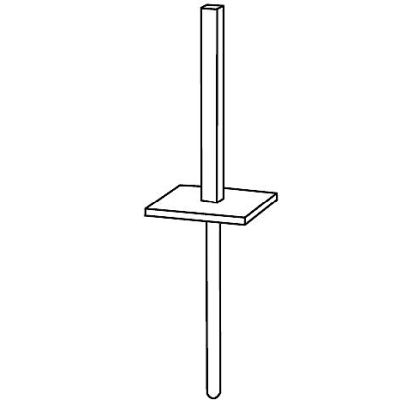 Palo repuesto para escobillero (6707) ref 167 MANILLONS, Recambios Repuestos de para fontaneria fontaneros  apliques complementos de para 16702 6707