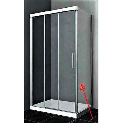 Mampara lateral fijo para ducha modelo TRIO de 700mm cristal transparente GME 1241, 8435303911081 manparas