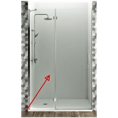 Mampara frontal ducha GLASS de 1 fijo de 600mm Cristal Transparente GME 1705, 8435303936171 mampara Manparas