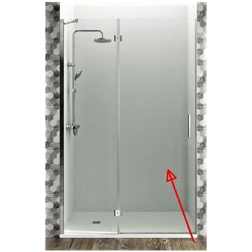 Mampara frontal ducha GLASS de 1 puerta de 500mm Cristal Transparente GME 1706, mampara Manparas 8435303936138