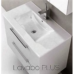 Lavabo porcelana Plus 810 x 460  de 1 seno centrado Blanco AVILA DOS, 80x46cm