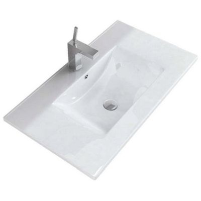 Lavabo porcelana Plus 1000 x 460 de 1 seno centrado Blanco AVILA DOS, avilados