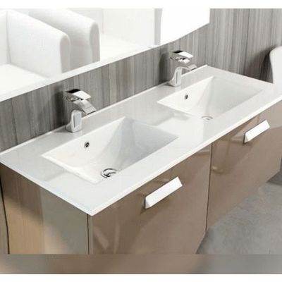 Lavabo porcelana Plus 1210 x 460 de 2 senos Blanco AVILA DOS, Lababos washbasin basin lavavos Lavabos Cubetas 120x46 0120346