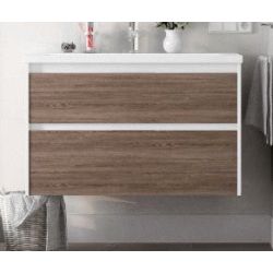 Mueble suspendido CARMEN 1200 2C N6 T. embutido AVILA DOS, wall hung vanity unit and basin two drawers