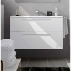 Conjunto suspendido PARIS 600 (mueble+lavabo Plus) 2C N70 AVILA DOS, wall hung vanity unit and basin two drawers