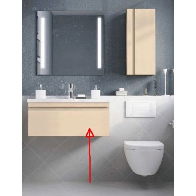 Conjunto suspendido NATALIA 600 mm (mueble+lavabo Plus) 1 cajn BLANCO BRILLO N63 AVILA DOS, 