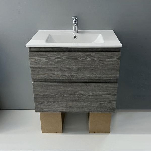 Conjunto suspendido CARMEN 700 (mueble+lavabo Plus) 2C T. incl. alum. N6 AVILA DOS, wall hung vanity unit and basin two drawers