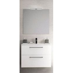 Conjunto suspendido CARMEN 700 (mueble+lavabo) 3C T. alum. N4 AVILA DOS, wall hung vanity unit and basin two drawers