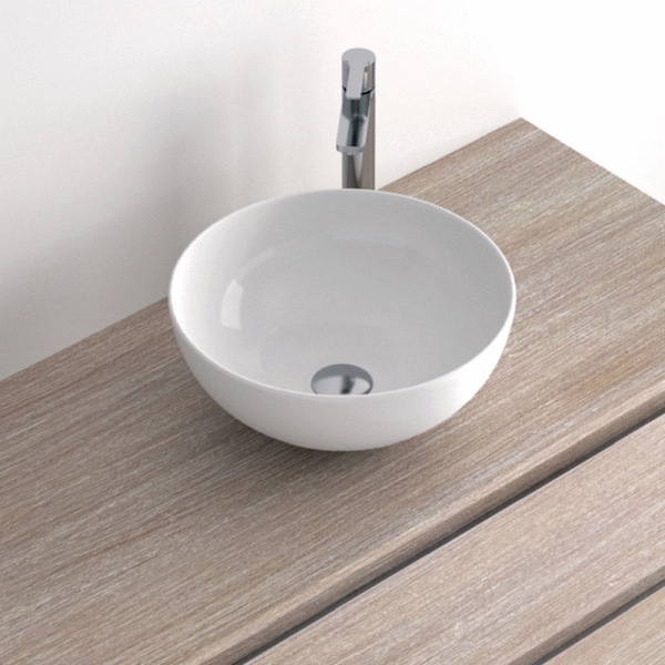 Lavabo porcelana BOL 400 x 150 color Blanco AVILA DOS, 