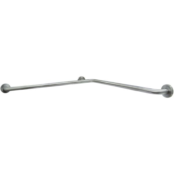 Barra de apoyo angular 90 de 700x700 acero inox brillo NOFER 15052.B, esquina horizontal