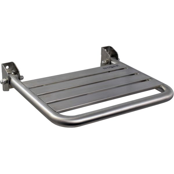 Asiento a pared abatible inox satinado rectangular NOFER 15041S, 