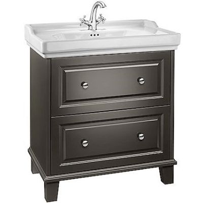 Unik CARMEN mueble de 800mm 2 cajones y lavabo con orificio gris oscuro satinado ROCA A851369417, 8433290075755 A/851369417 A-851369417