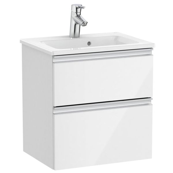 Conjunto UNIK THE GAP COMPACT de 2 cajones (mueble + lavabo) 505 x 380 x 537 mm Blanco ROCA, CONJUNTO CONGLOMERADO DE 50 CM Mueble de bao Lababos washbasin basin lavavos Lavabos