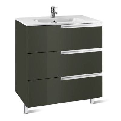 MUEBLE UNIK VICTORIA-N FAMILY 800 ANTRACITA (MUEBLE + LAVABO) ROCA, Lababos washbasin basin lavavos Lavabos