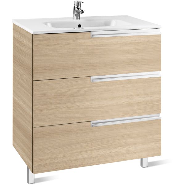 MUEBLE UNIK VICTORIA-N FAMILY 800 ROBLE TEXTURIZADO (MUEBLE + LAVABO) ROCA, Lababos washbasin basin lavavos Lavabos