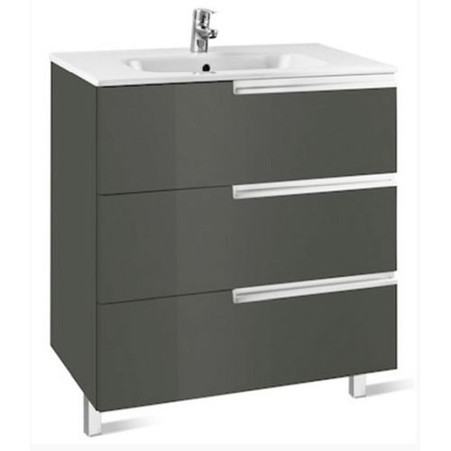 Mueble UNIK VICTORIA-N FAMILY 600 gris antracita (mueble + lavabo) ROCA A855839153, 