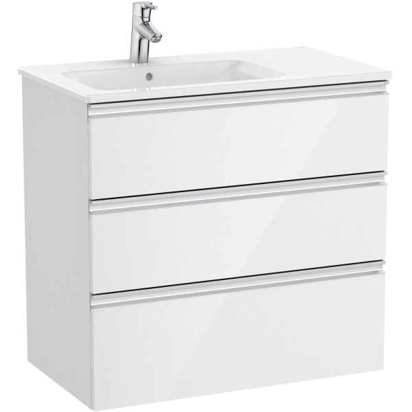 Pack unick THE GAP 800x460mm 3C (mueble+lavabo izquierda) BLANCO BRILLO ROCA A851487806, 