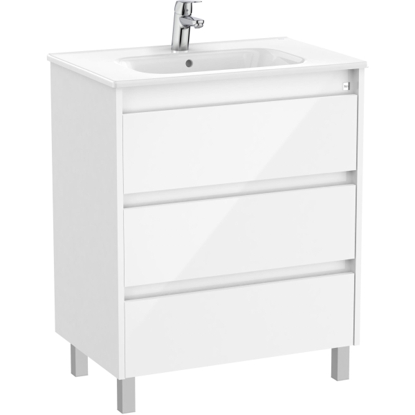 Conjunto 3C TENET 700 (mueble + lavabo) blanco brillo ROCA A851780806, 