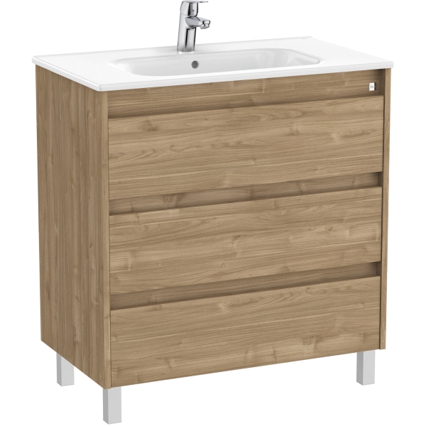 Mueble 3C TENET 800 (mueble + lavabo) nogal A851781517 ROCA, 