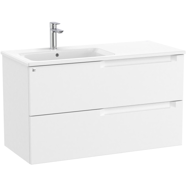 Conjunto 2C ALEYDA 1000 (mueble + lavabo Iizquierda) Blanco mate ROCA A851820509, 