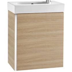 Conjunto UNIK MINI mueble + lavabo 450 x 250 mm color roble texturizado ROCA A855873155, 