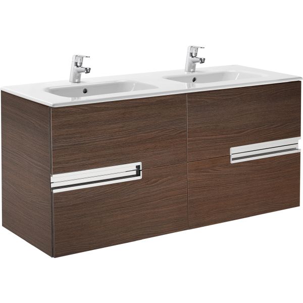 CONJUNTO UNIK VICTORIA-N 1200 + LAVABO WENGE ROCA, Recomendado muebles de Lababos washbasin basin lavavos Lavabos wall hung vanity unit and basin two drawers