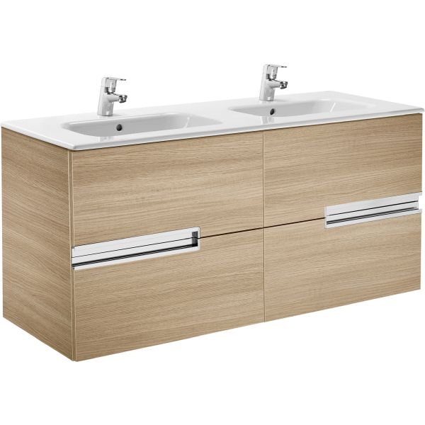 CONJUNTO UNIK VICTORIA-N 1200 + LAVABO ROBLE ROCA, Recomendado muebles de Lababos washbasin basin lavavos Lavabos wall hung vanity unit and basin two drawers