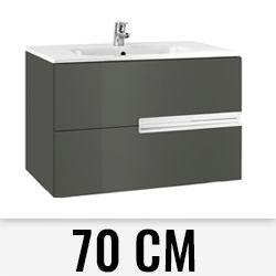 CONJUNTO UNIK VICTORIA-N 700 + LAVABO GRIS ANTRACITA ROCA, Recomendado muebles de Lababos washbasin basin lavavos Lavabos wall hung vanity unit and basin two drawers