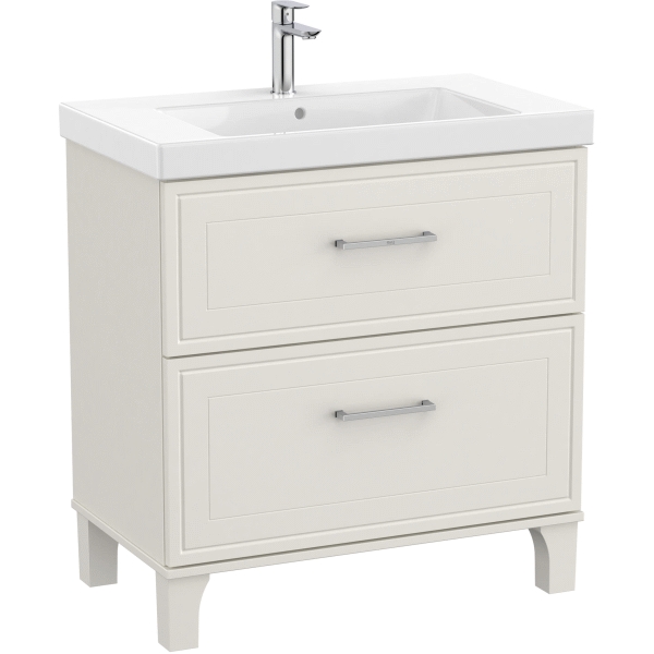 Mueble ROMEA 800mm 2C (mueble base + lavabo) blanco satinado A851582415 ROCA, 