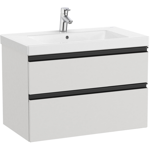 Mueble DOMI de 800mm de 2 cajones con lavabo GRIS ARTICO A851546447 ROCA, 