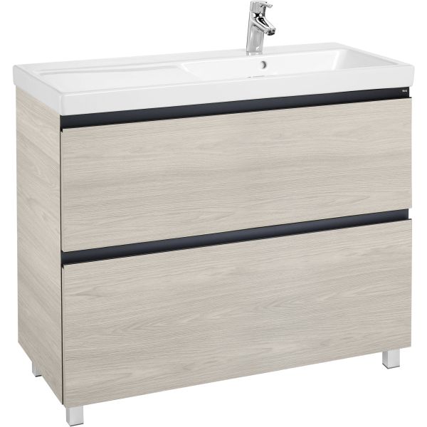 Conjunto LANDER (mueble+lavabo Derecha) Fresno Nrdico ROCA A851428434, 