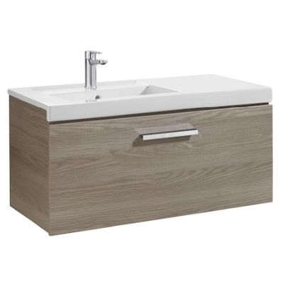 MUEBLE UNIK PRISMA DE 900 mm IZQUIERDA 1 CAJON FRESNO (MUEBLE+LAVABO) ROCA A855946321 8433290325942, Lababos washbasin basin lavavos Lavabos