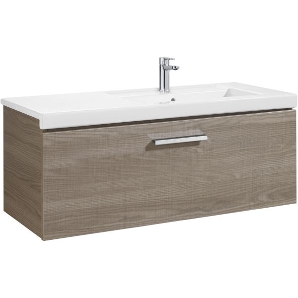 MUEBLE UNIK PRISMA DE 1100 mm DERECHA 1 CAJON FRESNO (MUEBLE+LAVABO) ROCA, Lababos washbasin basin lavavos Lavabos