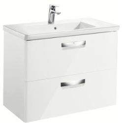 CONJUNTO UNIK THE GAP DE 800 (MUEBLE + LAVABO) BLANCO ROCA A855998806, Lababos washbasin basin lavavos Lavabos wall hung vanity unit and basin two drawers