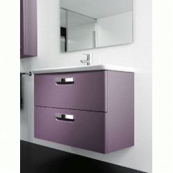 CONJUNTO BASE UNIK 80 + LAVABO THE GAP UVA ROCA, Lababos washbasin basin lavavos Lavabos wall hung vanity unit and basin two drawers