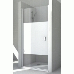 MAMPARA MODELO EASY PE FRONTAL DE DUCHA DE 1 PUERTA BATIENTE DE 860 mm BLANCA CRISTAL CUARZO ROCA, MAMPARA PARA PLATO DE DUCHA Blanco Manparas