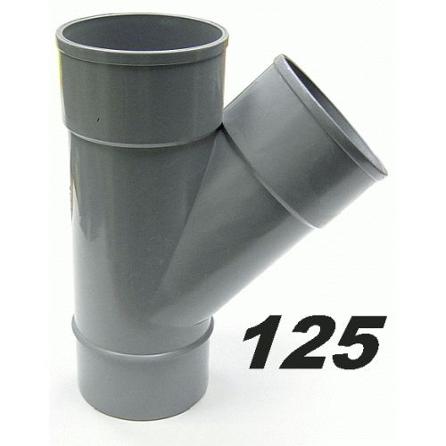 TE DE PVC DE 125 45 MACHO HEMBRA GRIS, MH DERIVACIONES Recomendado ECNMC para encolar DERIBACIONES tes SANITARIOS SANITARIAS (MH) ( MH ) (M-H) ( M-H ) ACCESORIOS PARA M/H 125x45 evacuaciones