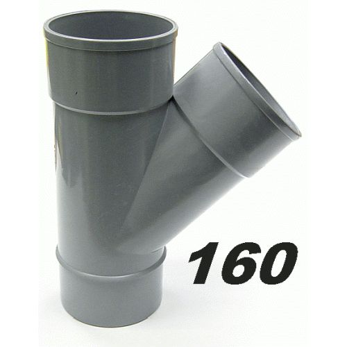 TE DE PVC DE 160 45 MACHO HEMBRA GRIS, MH DERIVACIONES Recomendado ECNMC para encolar DERIBACIONES tes SANITARIOS SANITARIAS (MH) ( MH ) (M-H) ( M-H ) ACCESORIOS PARA M/H 160x45 evacuaciones