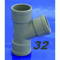 TE DE PVC DE 32 67 HEMBRA HEMBRA GRIS, HH DERIVACIONES para encolar DERIBACIONES tes SANITARIOS SANITARIAS ACCESORIOS PARA H/H H-H 32x67 evacuaciones