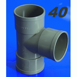 TE DE PVC DE 40 87 HEMBRA HEMBRA GRIS, HH DERIVACIONES Recomendado ECNMC para encolar DERIBACIONES tes SANITARIOS SANITARIAS ACCESORIOS PARA H/H H-H 40x87 evacuaciones