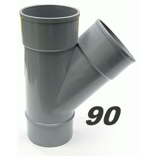 TE DE PVC DE 90 45 MACHO HEMBRA GRIS, MH DERIVACIONES para encolar DERIBACIONES tes SANITARIOS SANITARIAS (MH) ( MH ) (M-H) ( M-H ) ACCESORIOS PARA M/H 90x45 evacuaciones