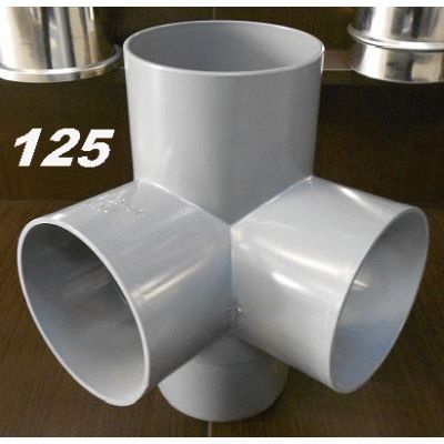 TE DE PVC DOBLE ANGULAR DE 125 87 MACHO HEMBRA GRIS, MH DERIVACIONES DE RINCON RINCONERA para encolar DERIBACIONES tes SANITARIOS SANITARIAS (MH) ( MH ) (M-H) ( M-H ) ACCESORIOS PARA M/H 125x87 Esquineros Esquineras evacuaciones