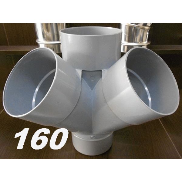 TE DE PVC DOBLE ANGULAR DE 160 45 MACHO HEMBRA GRIS, MH DERIVACIONES DE RINCON RINCONERA para encolar DERIBACIONES tes SANITARIOS SANITARIAS (MH) ( MH ) (M-H) ( M-H ) ACCESORIOS PARA M/H Esquineros Esquineras 160x45 evacuaciones