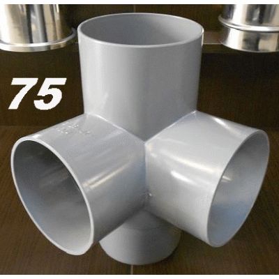 TE DE PVC DOBLE ANGULAR DE 75 87 MACHO HEMBRA GRIS, MH DERIVACIONES DE RINCON RINCONERA para encolar DERIBACIONES tes SANITARIOS SANITARIAS (MH) ( MH ) (M-H) ( M-H ) ACCESORIOS PARA M/H Esquineros Esquineras 75x87 evacuaciones